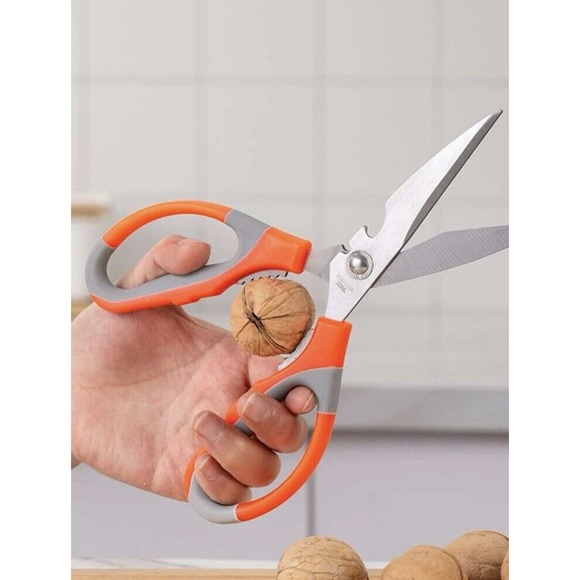 5 Pairs Of All Purpose Nutcracker Scissors Ultra Sharp Stainless Steel Kitchen - Picture 9 of 9